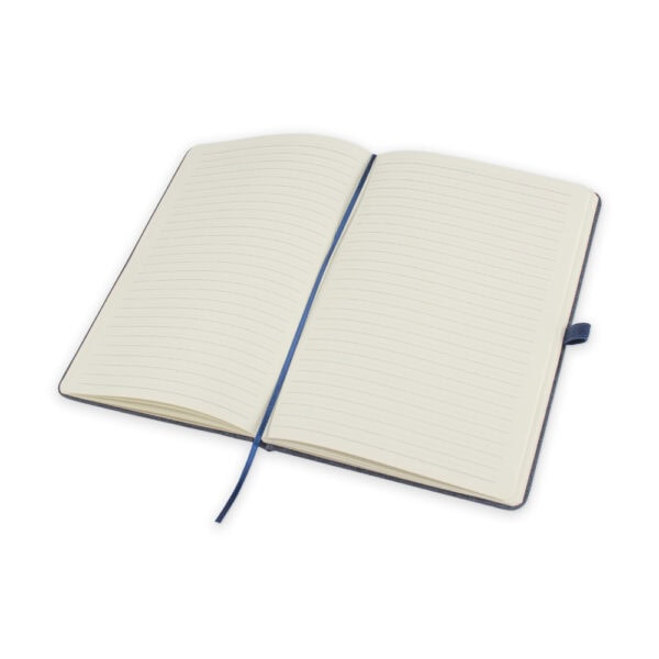 Caderno personalizado brinde corporativo gravação laser azul