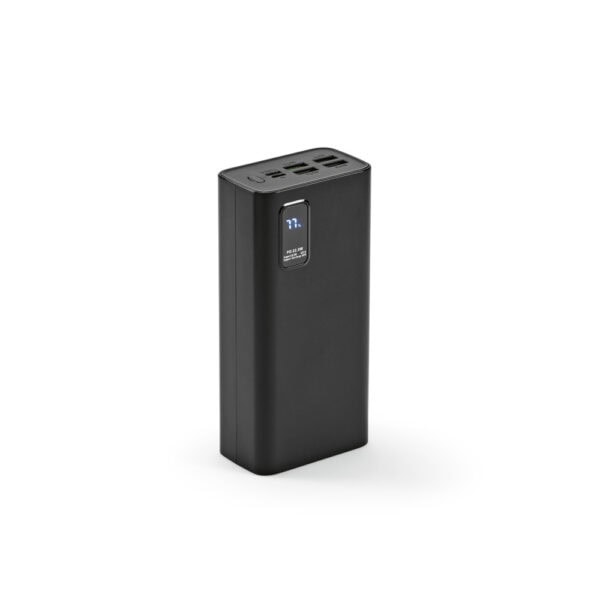 Carregador portátil personalizado 30000mAh preto corporativo