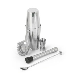Kit Coqueteleira Personalizado Inox 5 Peças