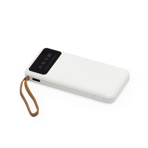 Power bank personalizado branco silk screen multissaídas empresarial