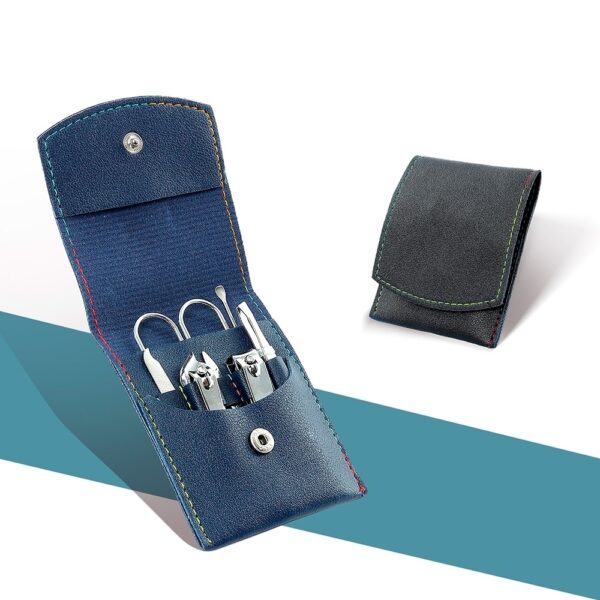 Brinde feminino kit manicure personalizado gravação silk azul