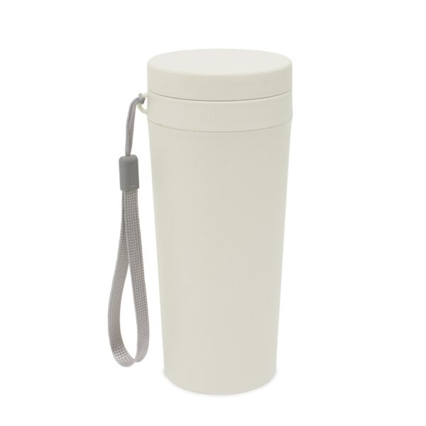 Copo rosa fibra de bambu 350ml personalizado com marca