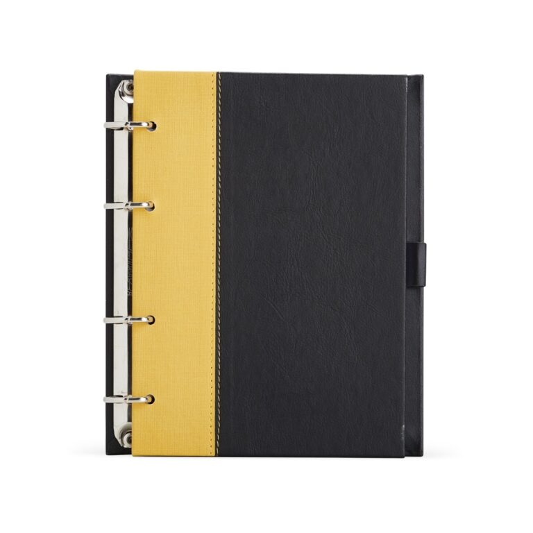 Caderno Fichário Personalizado Couro Sintético - HUBZB-14953
