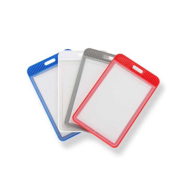 Porta crachá personalizado plástico com logo empresa