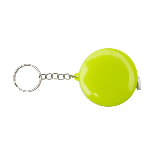 Fita métrica chaveiro vermelho personalizado com marca