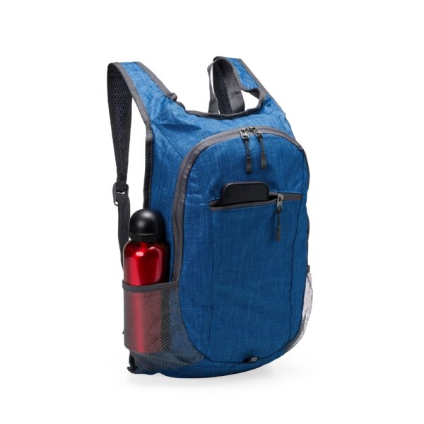 Brinde corporativo mochila verde dobrável personalizada