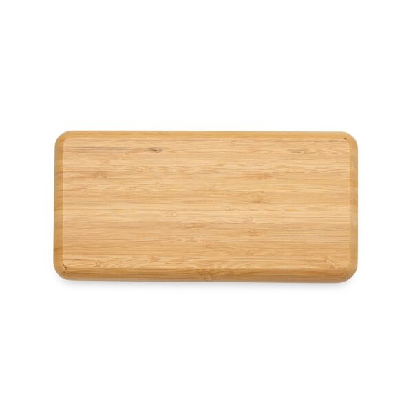 Petisqueira bambu 26x13cm personalizada para empresa