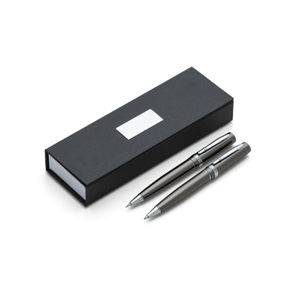 Caneta metal cromada gravação UV brinde executivo empresa
