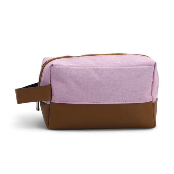 Necessaire cinza personalizada com gravação corporativa