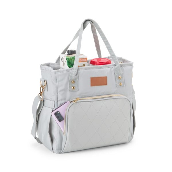 Bolsa térmica corporativa cinza 16L gravação silk