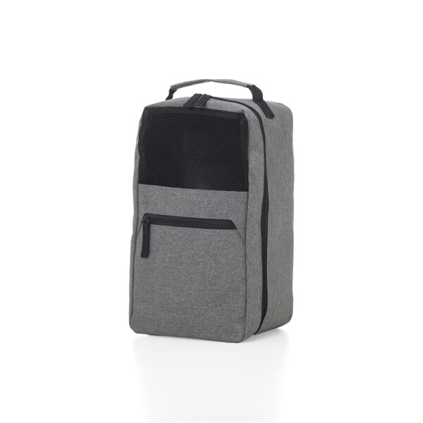 Sacola porta tênis azul com logo empresa silk