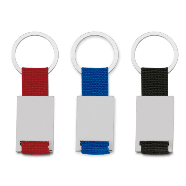 Chaveiro metal personalizado fita nylon cores variadas brinde