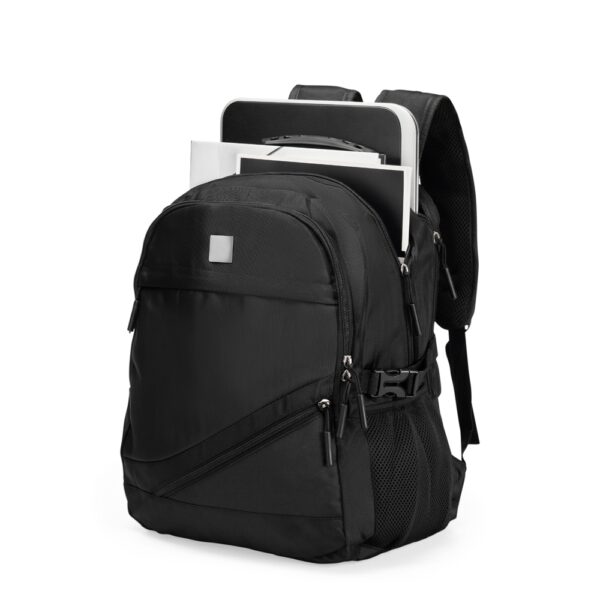 Mochila personalizada preta silk logo empresarial 23L