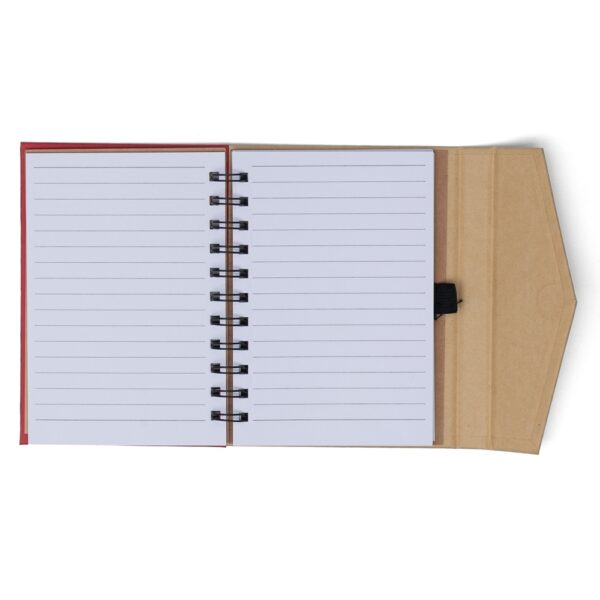 Caderno sustentável personalizado com autoadesivos cor azul