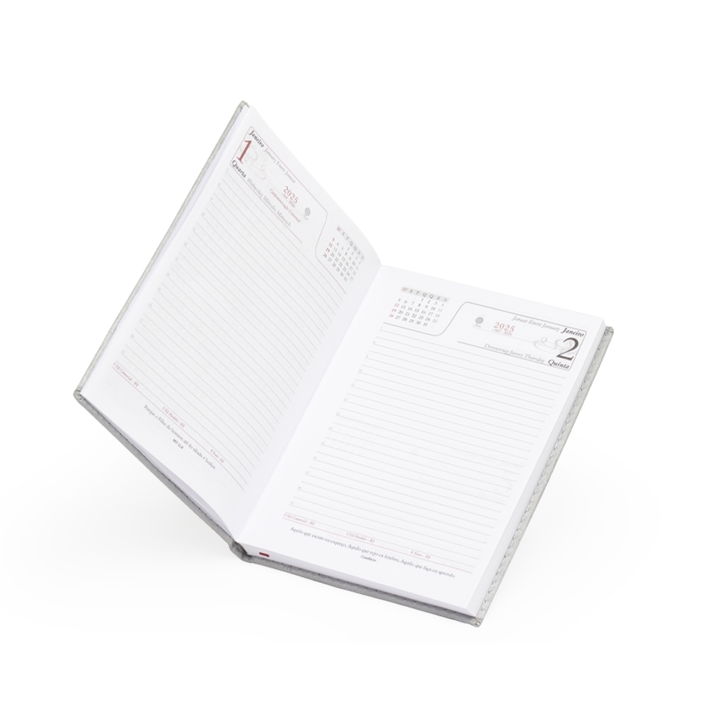 - Huble Brindes Corporativos (20x14 cm) | Agenda Personalizada Diária Anual Couro - HUBZB-12323 - Imagem 8