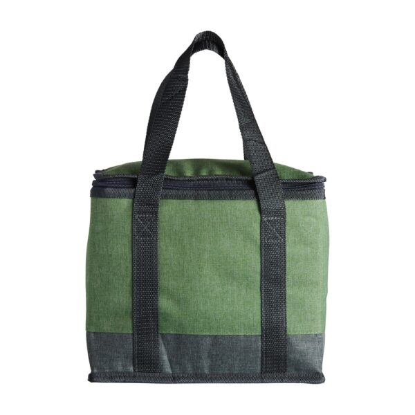 Bolsa térmica azul com logo empresa gravação transfer