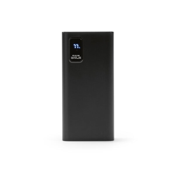 Carregador portátil corporativo preto impressão UV colorida