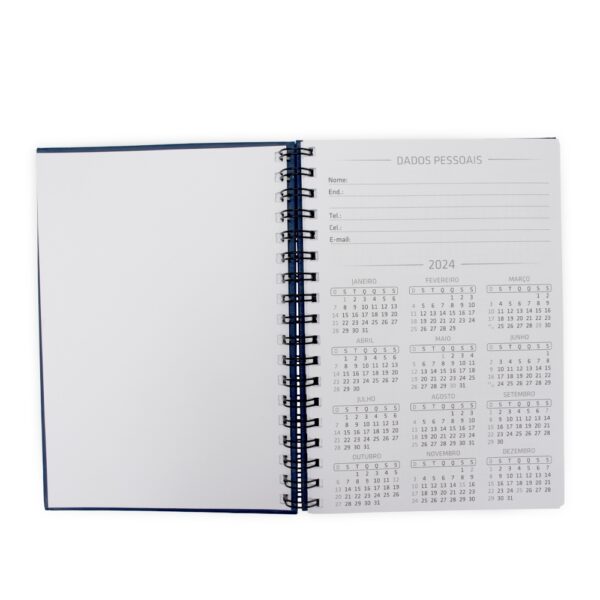 Brinde caderno personalizado preto cromato com pauta
