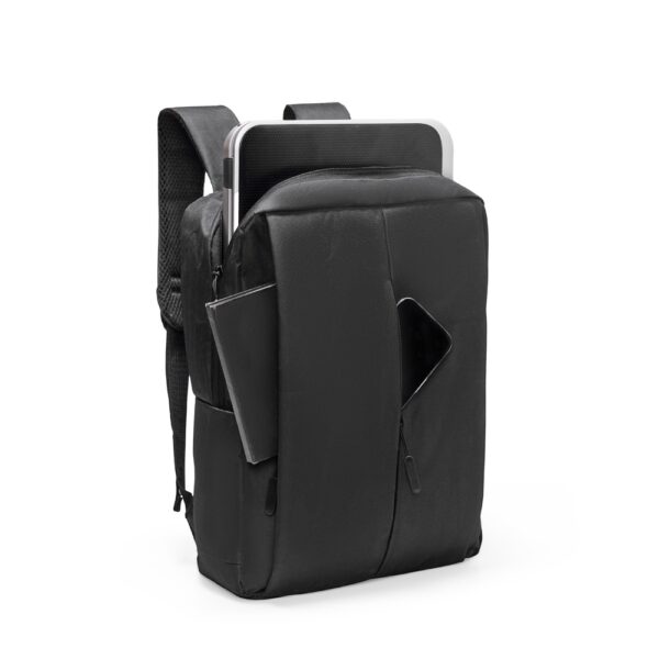 Mochila cinza 20L com logo silk para equipes corporativas