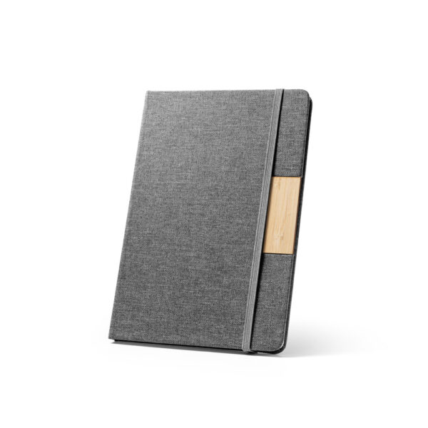 Caderno personalizado preto capa dura sustentável B2B