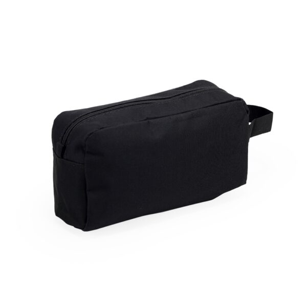 Necessaire corporativa preta gravação silk para brindes