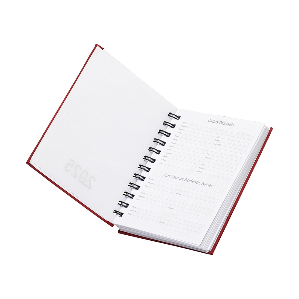 - Huble Brindes Corporativos (17x12 cm) | Agenda Personalizada Anual Emborrachada - HUBZB-14931 - Imagem 2