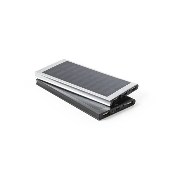 Brinde power bank gravação laser alumínio preto corporativo