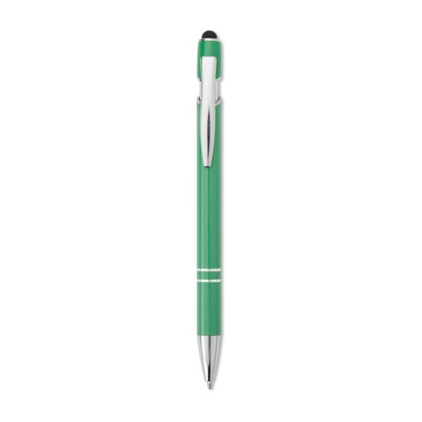 Brinde corporativo caneta metal touch laranja com logo