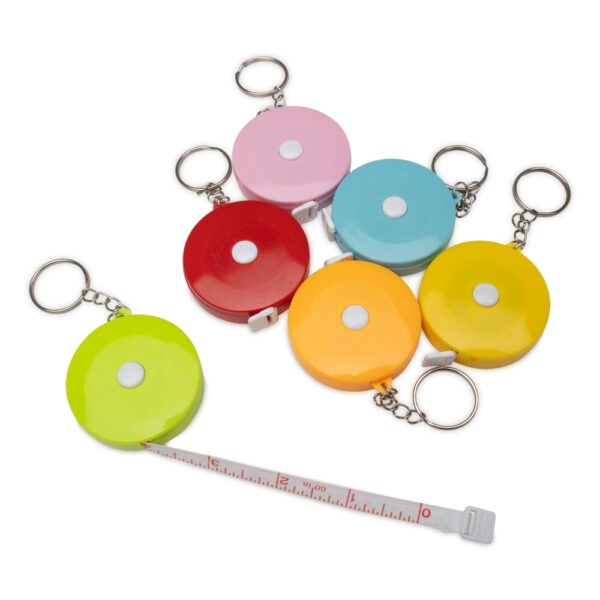 Chaveiro fita métrica plástica personalizado 1,5m brinde