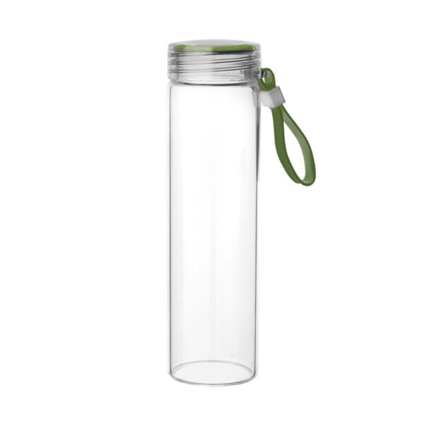 Garrafa vidro 400ml branca com logo corporativo