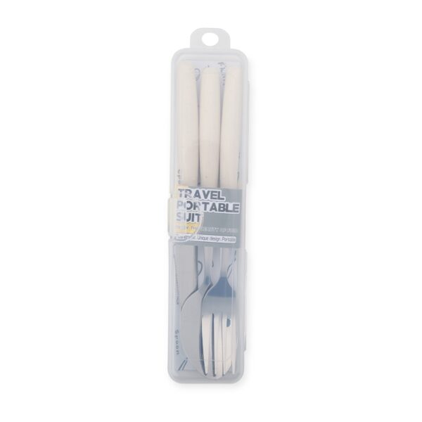 Kit 3 talheres bege personalizado gravação silk