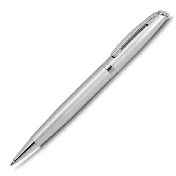 Brinde caneta metal prata impressão UV digital empresa