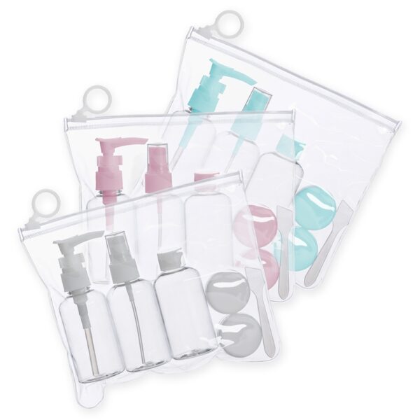 Kit viagem personalizado 6 peças brinde feminino corporativo