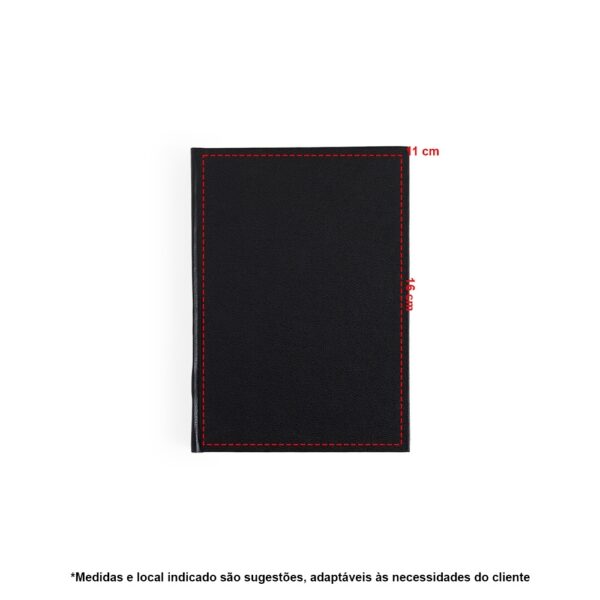 Agenda corporativa azul gravação UV digital 17x12