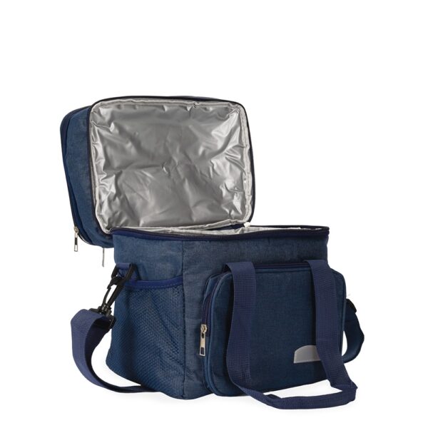 Bolsa térmica cinza personalizada silk para colaboradores