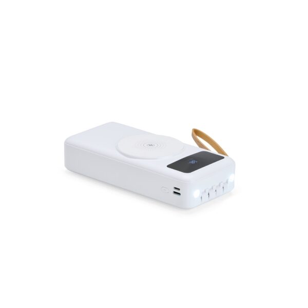 Power bank com lanterna branco silk screen para empresas