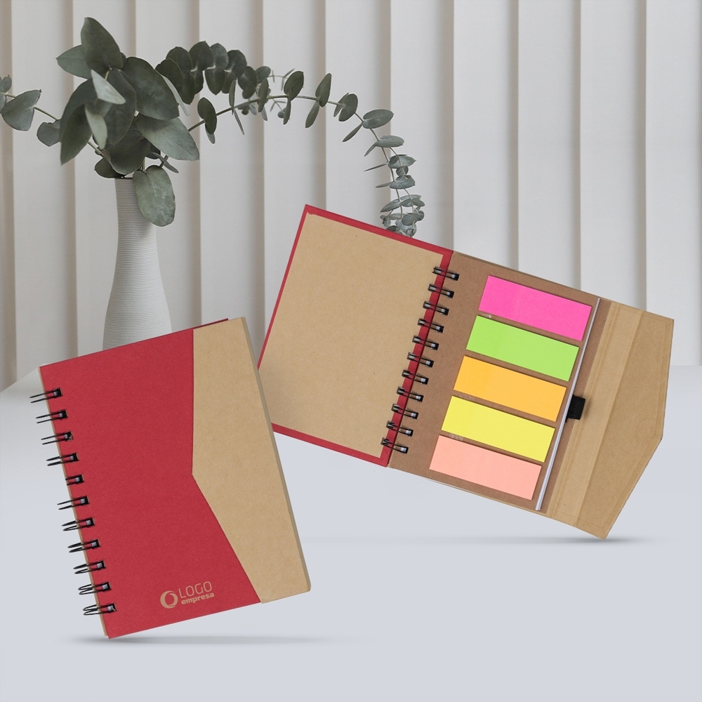 - Huble Brindes Corporativos (16x13) Caderno Personalizado Ecológico com Autoadesivos - HUBZB-18515 - Imagem 4