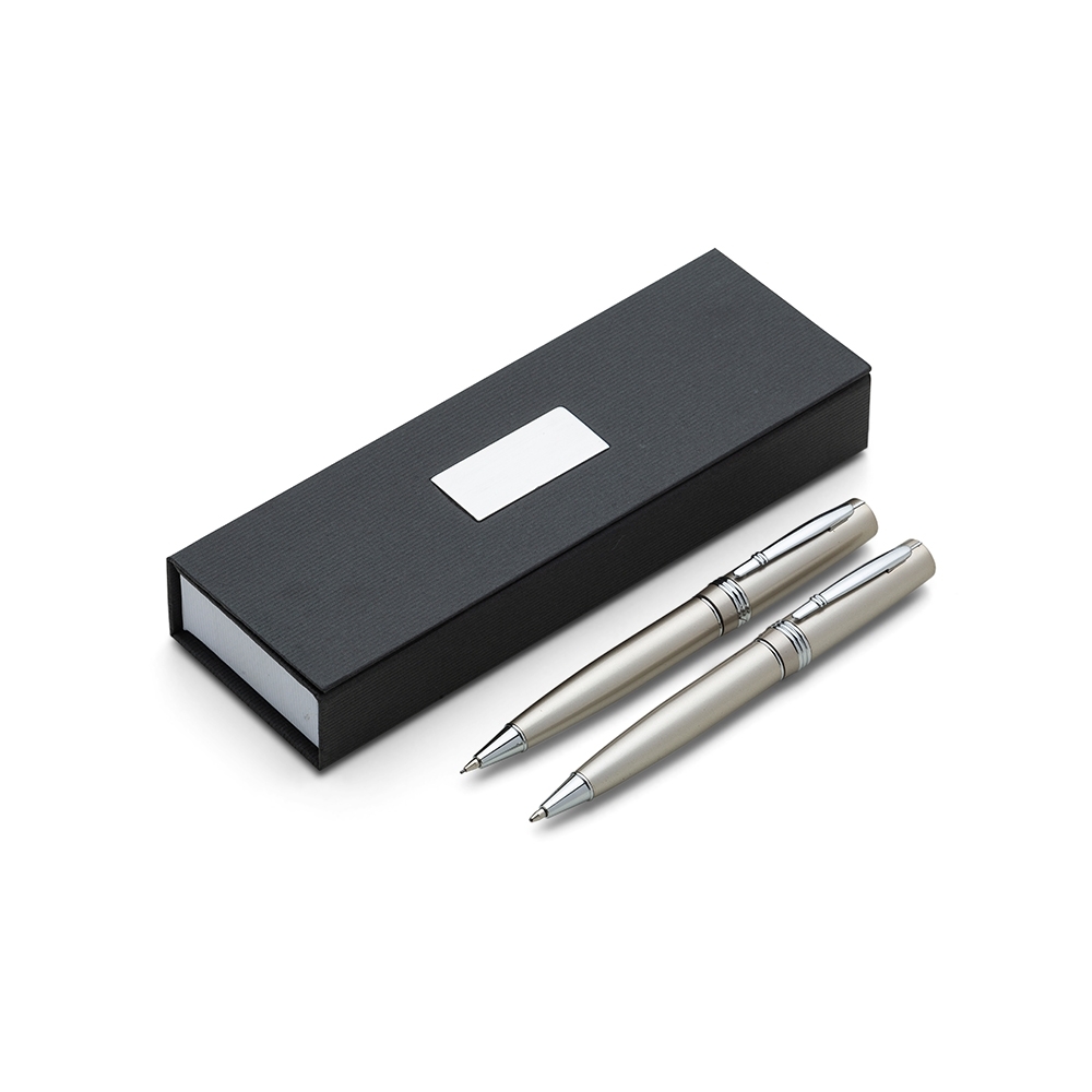 - Huble Brindes Corporativos Conjunto Caneta e Lapiseira Metal - HUBZB-182PAR - Imagem 9