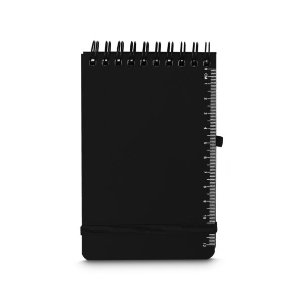 Caderno branco silk gravação corporativa com pauta