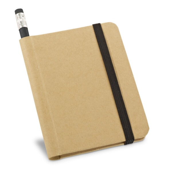 Caderno Ecológico Personalizado Papel Reciclado sem Pauta Capa Dura 10,5x8,2cm