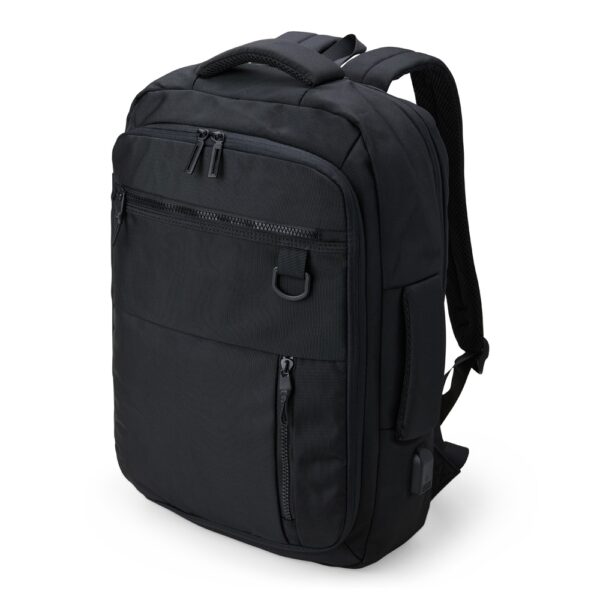 Mochila personalizada nylon 20L preta para empresas