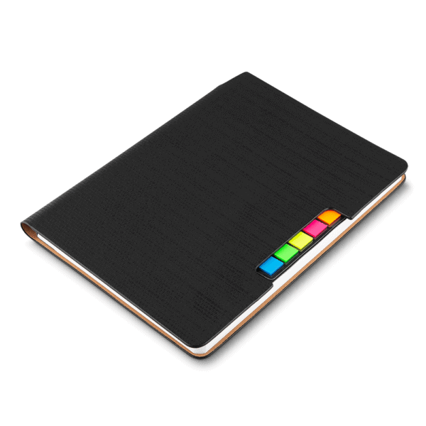 Caderno azul com pauta brinde empresarial silk screen