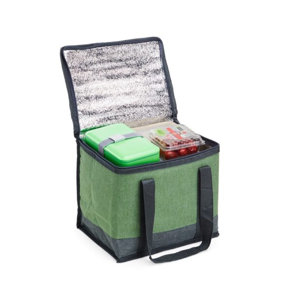 Bolsa térmica preta personalizada silk para corporativo