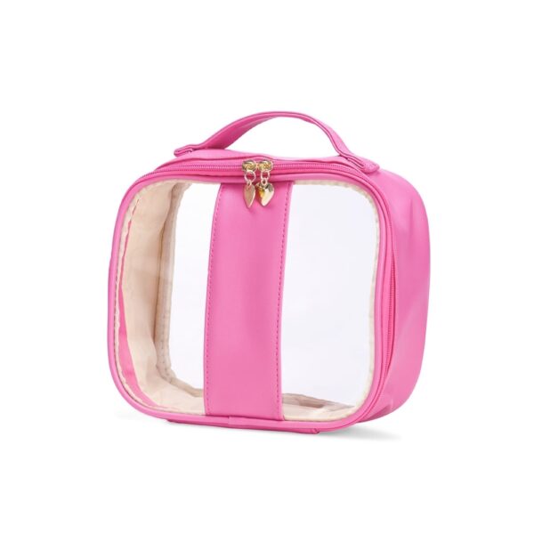 Necessaire corporativa azul claro PVC tamanho médio