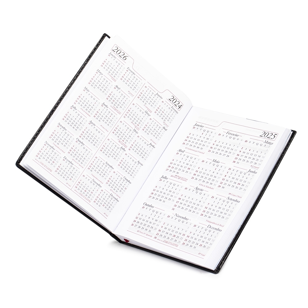 - Huble Brindes Corporativos (20x14 cm) | Agenda Personalizada Diária Anual Couro - HUBZB-14461 - Imagem 6