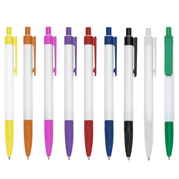 Caneta personalizada plástica com logo para empresa
