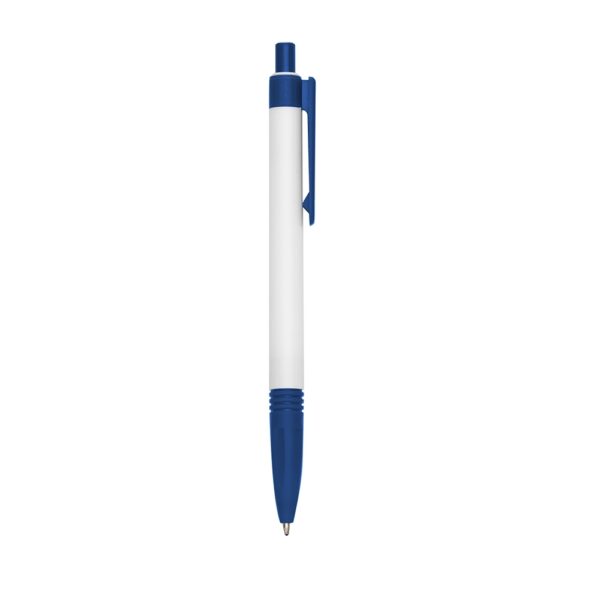 Brinde corporativo caneta plástica azul personalizada
