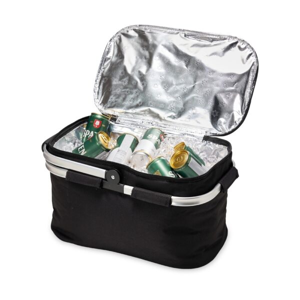 Bolsa 33 litros cinza personalizada brinde corporativo silk