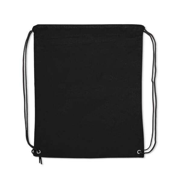 Mochila saco corporativa TNT preta impressão silk