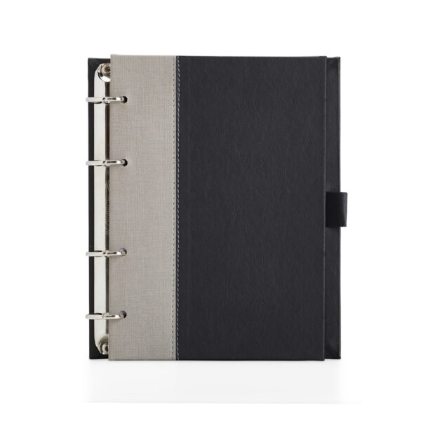 Caderno corporativo amarelo gravação UV digital empresa